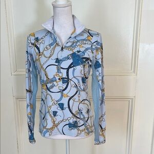 Stylish Women's Chain Print Long Sleeve Top